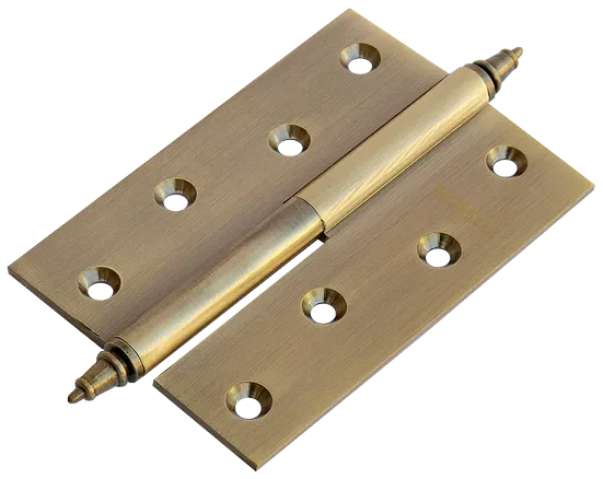 Петля карточная разъемная  MB 100X70X3 AB R C латунная правая с коронкой , врезная, цвет бронза