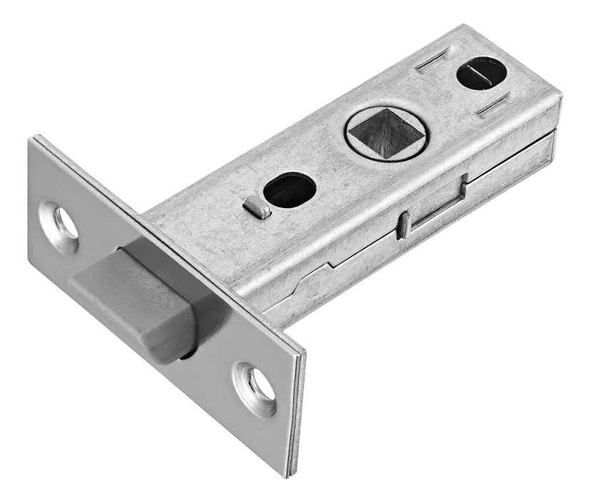 Защелка межкомнатная LP6-45 SC с пластиковым язычком, цвет матовый хром
