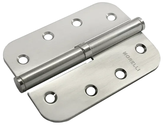 Петля разъемная карточная стальная MSD-C 100X70X2.5 SN L левая без коронки скругленная, врезная, цвет бел.никель, сталь