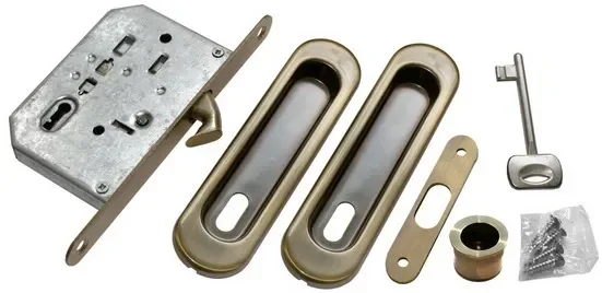 MHS150 L AB, комплект для раздвижных дверей, цвет - античная бронза