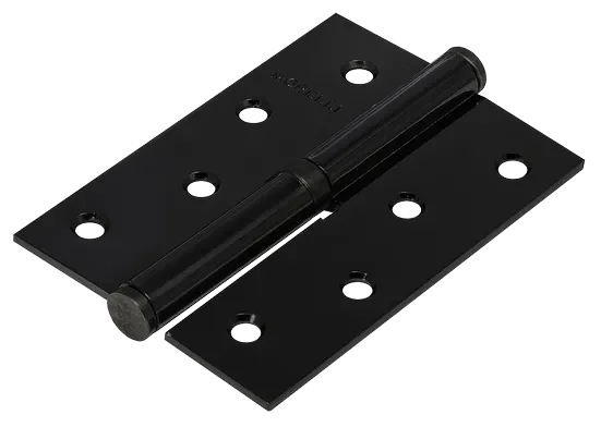 Петля разъемная карточная MSD 100X70X2.5 BL L стальная левая, врезная, цвет черный, сталь
