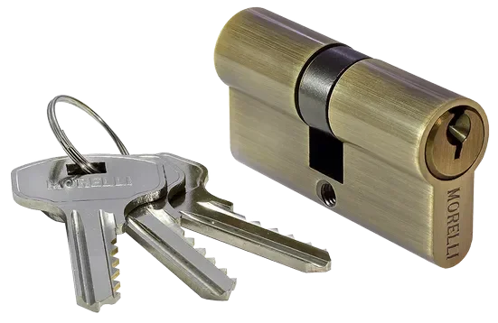 60C AB, ключевой цилиндр (60мм), цвет - античная бронза