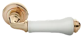 UMBERTO, ручка дверная MH-41-CLASSIC PG/W, цвет - золото/белый