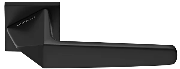Ручка дверная SOUK MH-55-S6 BL раздельная на квадратной розетке 6 мм, цвет черный, ЦАМ Light