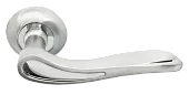 Ручка дверная LONDON EYE MH-26 SC/CP раздельная на круглой розетке, цвет мат.хром/хром, ЦАМ