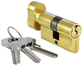 50CK PG, ключевой цилиндр с заверткой (50 мм), цвет - золото