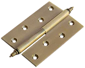 Петля карточная разъемная MB 100X70X3 AB L C латунная левая с коронкой, врезная, цвет бронза