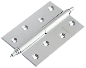 Петля карточная разъемная MB 100X70X3 SC L C латунная с коронкой левая, врезная, цвет матовый хром