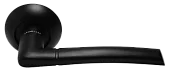 Ручка дверная ПИЗА MH-06 BL на круглой розетке, цвет черный, ЦАМ Light