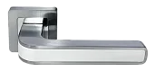 EON, ручка дверная на квадратной накладке MH-46 SC/W-S55, цвет - матовый хром/белый