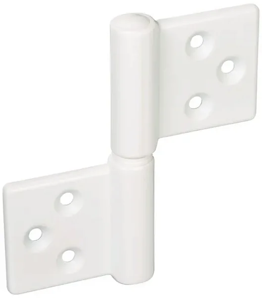 Петля карточная CH-R 85X82 W, без врезки, цвет белый, ЦАМ