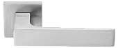 Ручка дверная MIRA раздельная на квадратной розетке, цвет матовый хром, ЦАМ light