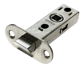 OL6-45 SN, защелка межкомнатная, скругленная планка, цвет - никель матовый